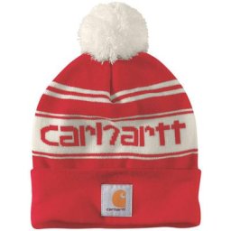 Carhartt Knit Cuffed Logo Beanie, rouge