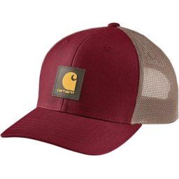 Carhartt Twill Mesh-Back Logo Patch Casquette, rouge