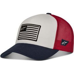 Alpinestars Flag Snapback Casquette, blanc-rouge