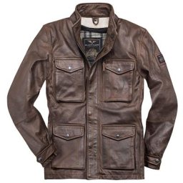 Black-Cafe London Manhattan Veste en cuir, brun, taille 48