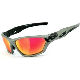 HSE SportEyes 2093 Lunettes de soleil, gris-rouge