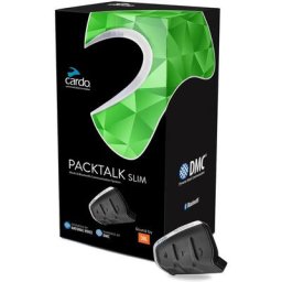 Cardo Packtalk Slim Duo / JBL Système de communication Double Pack, noir