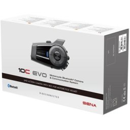 Sena 10C Evo Appareil photo Bluetooth Communication System Single Pack, noir