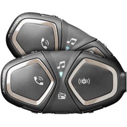 Interphone Connect Bluetooth Système de communication Double Pack, noir