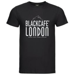 Black-Cafe London Classic T-Shirt, noir-blanc, taille S