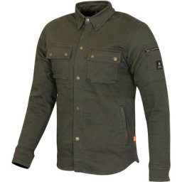 Merlin Brody D3O Chemise de moto monocouche, vert-brun, taille 4XL