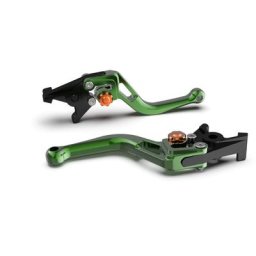 LSL Levier de frein BOW pour Brembo 15/17/19 RCS, R37R, court, vert/orange