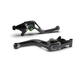 Levier de frein LSL BOW pour Brembo 17/17/19 RCS, R37R, court, noir/vert