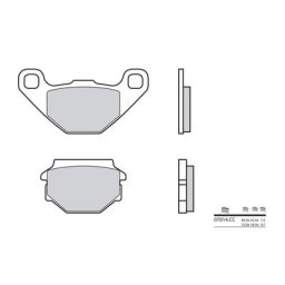 Brembo S.p.A. Plaquettes de frein Scooter carbone céramique - 07014CC