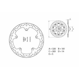 Brembo S.p.A. Disque de frein Oro fixe - 168B407D7