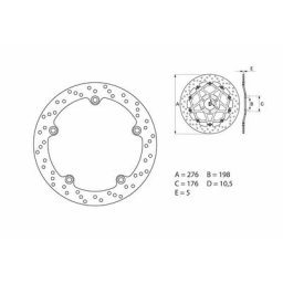 Brembo S.p.A. Disque de frein Oro fixe - 68B407C8