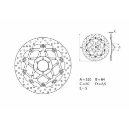 Brembo S.p.A. Disque de frein Oro flottant - 78B40870