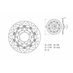 Brembo S.p.A. Disque de frein Oro flottant - 78B40867