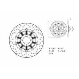 Brembo S.p.A. Disque de frein Oro flottant - 78B40816