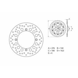 Brembo S.p.A. Disque de frein Oro fixe - 68B407C7