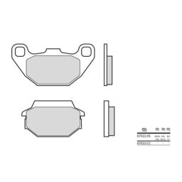 Brembo S.p.A. Plaquettes de frein Scooter carbone céramique - 07022CC