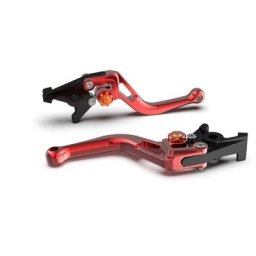 LSL Levier de frein BOW pour Brembo 15/17/19 RCS, R37R, court, rouge/orange