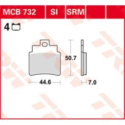 TRW Lucas Brake pad MCB732