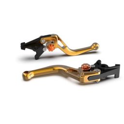 LSL Levier de frein BOW pour Brembo 15/17/19 RCS, R37R, court, or/orange