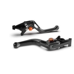 LSL Levier de frein BOW pour Brembo 15/17/19 RCS, R37R, court, noir/orange