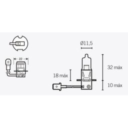 V PARTS Ampoule H3 12V 55W
