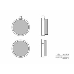 Brembo S.p.A. Plaquettes de frein route carbone céramique - 07YA0113, taille 135 mm