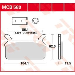 TRW Lucas Brake pad MCB580