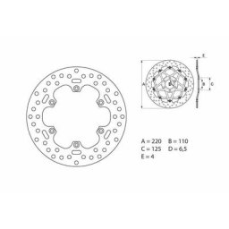 Brembo S.p.A. Disque de frein Oro fixe - 68B40752