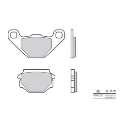 Brembo S.p.A. Plaquettes de frein Scooter carbone céramique - 07015CC
