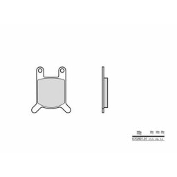 Brembo S.p.A. Plaquettes de frein route carbone céramique - 07GR0101, taille 135 mm