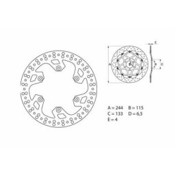 Brembo S.p.A. Disque de frein Oro fixe - 68B40790