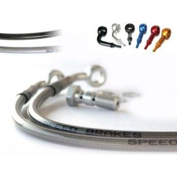TECNIUM Durite de frein arrière Speedbrakes durite inox/raccord alu Yamaha T-Max 530, taille 300 mm