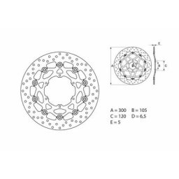 Brembo S.p.A. Disque de frein Oro flottant - 78B40896