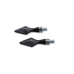 HIGHSIDER LED feu arrière, feux de frein, unité de signal de virage PEN HEAD DOUBLE, noir, teinté