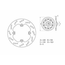 Brembo S.p.A. Disque de frein Oro fixe - 68B40749