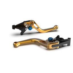LSL Frein levier BOW pour Brembo 15/17/19 RCS, R37R, court, or/bleu