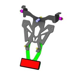V PARTS Support de plaque noir Honda CB1000R