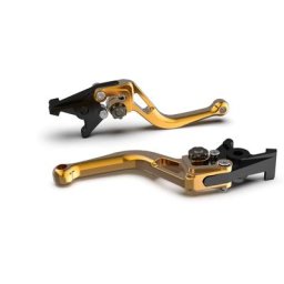 LSL Frein levier BOW pour Brembo 15/17/19 RCS, R37R, court, or/anthracite, noir-gris