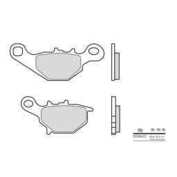 Brembo S.p.A. Plaquettes de frein Scooter carbone céramique - 07036CC