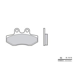 Brembo S.p.A. Plaquettes de frein Scooter carbone céramique - 07068CC