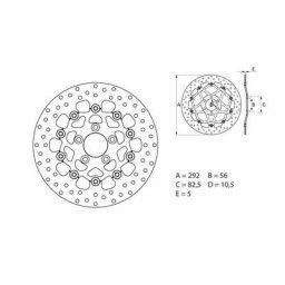 Brembo S.p.A. Disque de frein Oro flottant - 78B40828