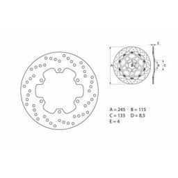 Brembo S.p.A. Disque de frein Oro fixe - 68B40791