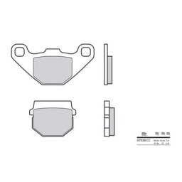 Brembo S.p.A. Plaquettes de frein Scooter carbone céramique - 07026CC