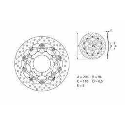 Brembo S.p.A. Disque de frein Oro flottant - 78B40823