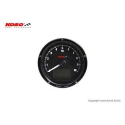 KOSO Tachymètre et compteur de vitesse Face noire max 10000 RPM // max 360km/h (avec shiftlight)