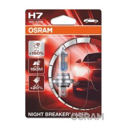 OSRAM Ampoule Night Breaker Laser H7 12V 55W - x1, blanc