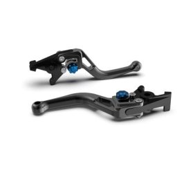 Levier de frein LSL BOW pour Brembo 17/17/19 RCS, R37R, court, noir/bleu