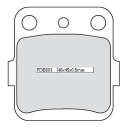 FerODO Frein pad FDB 661 Platine