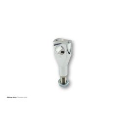 Ritz Alu-Riser Big Bone style plat, poli, 100 mm, 1 1/4 pouce, avec guide câble interne, argent