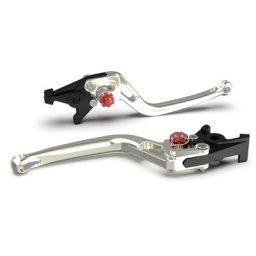 LSL Frein levier BOW pour Brembo 15/17/19 RCS, R37R, argent/rouge